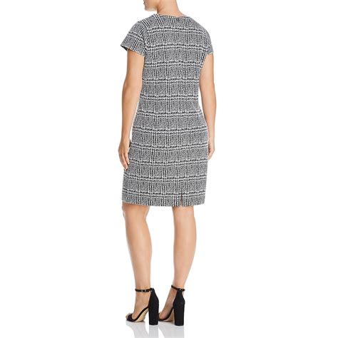 michael michael kors plaid jacquard bodycon dress 